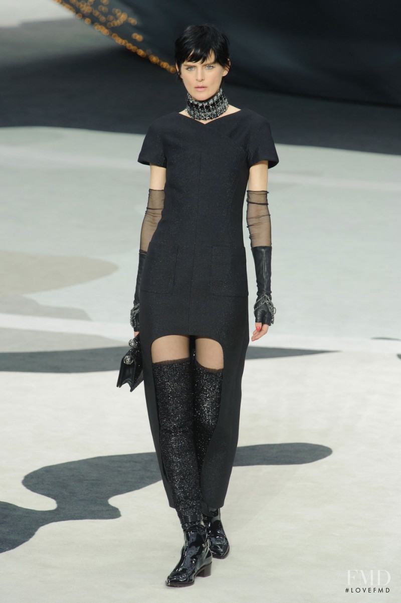 Stella Tennant featured in  the Chanel fashion show for Autumn/Winter 2013