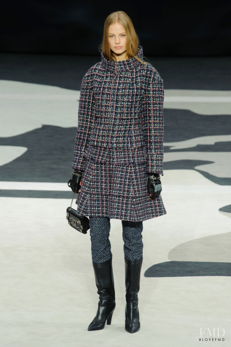 Elisabeth Erm featured in  the Chanel fashion show for Autumn/Winter 2013