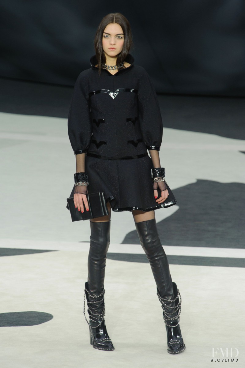 Magda Laguinge featured in  the Chanel fashion show for Autumn/Winter 2013