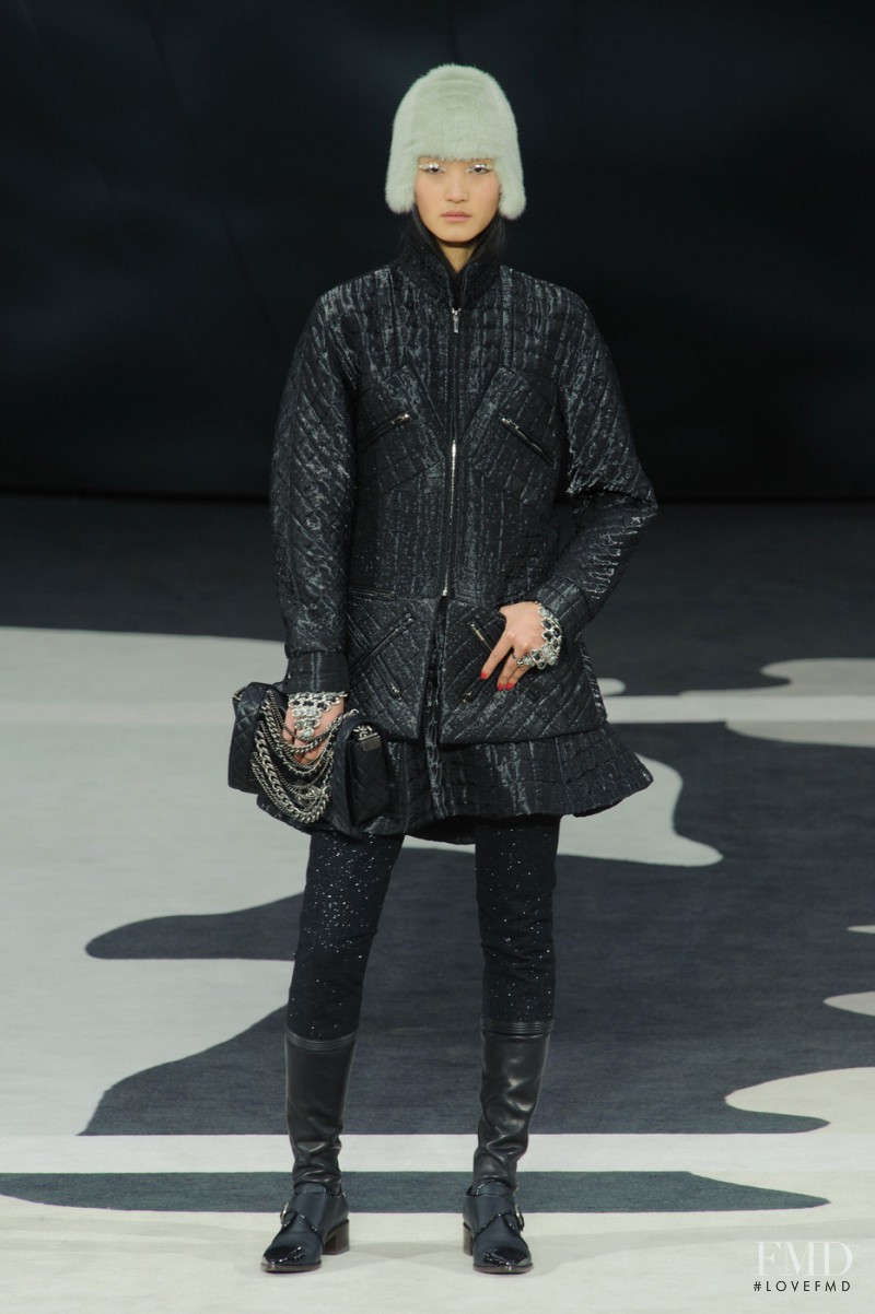 Lina Zhang featured in  the Chanel fashion show for Autumn/Winter 2013