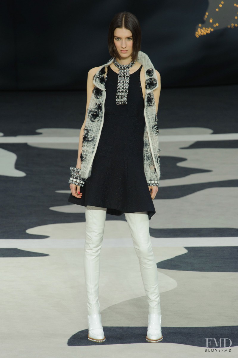 Marte Mei van Haaster featured in  the Chanel fashion show for Autumn/Winter 2013