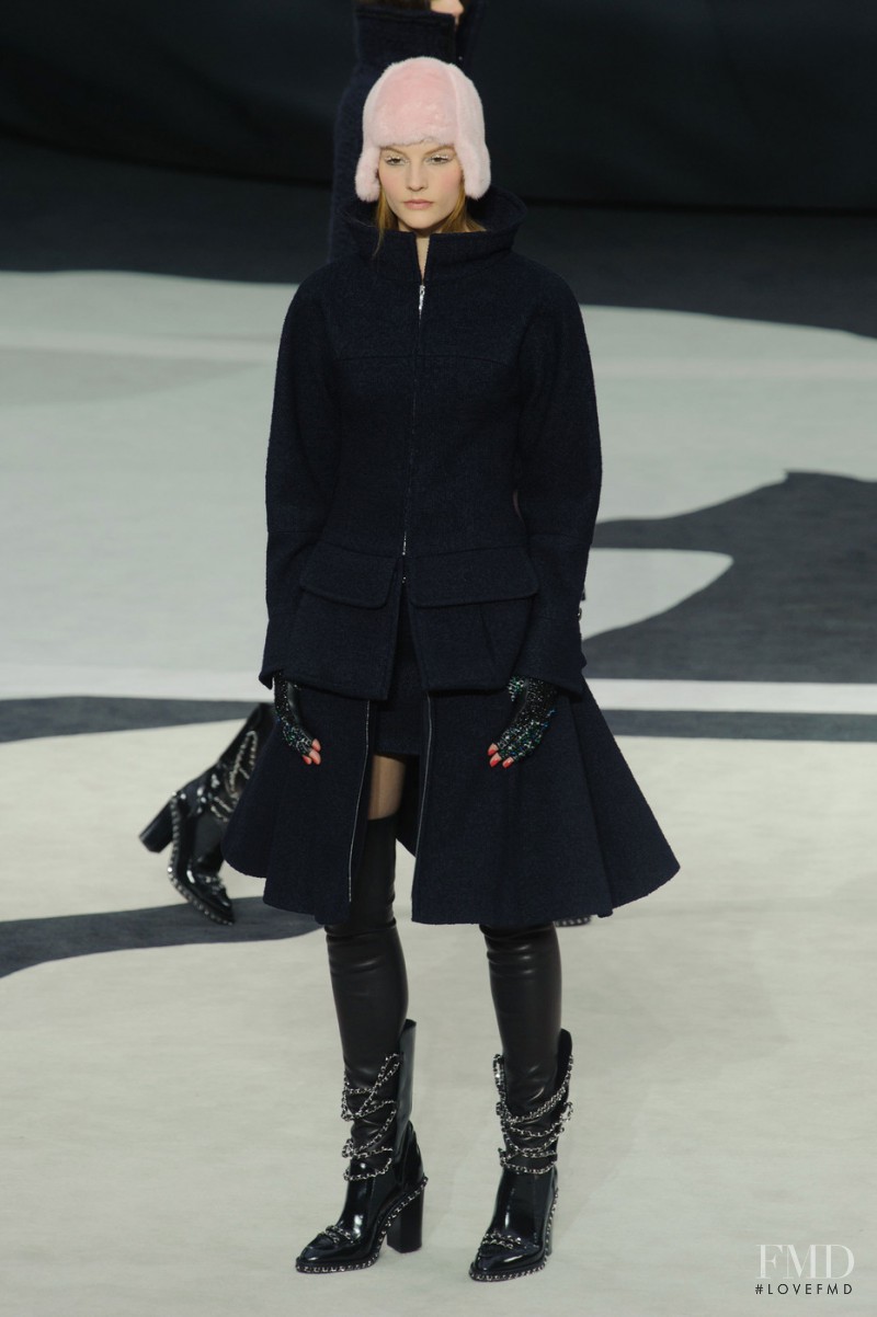 Sara Blomqvist featured in  the Chanel fashion show for Autumn/Winter 2013
