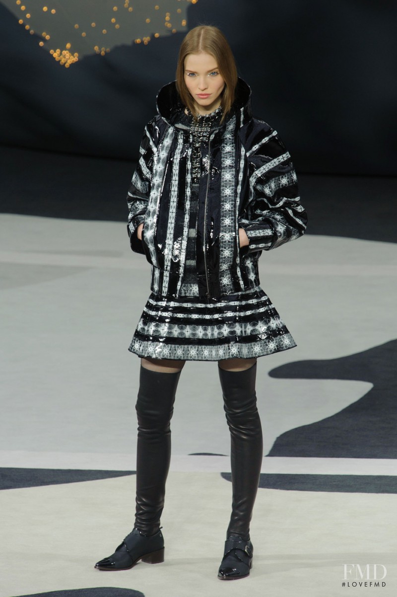 Sasha Luss featured in  the Chanel fashion show for Autumn/Winter 2013