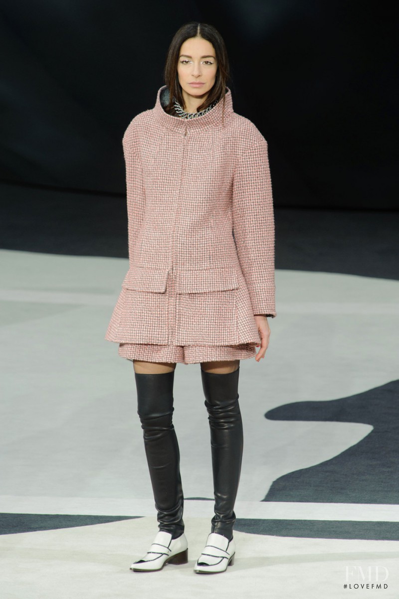 Amanda Sanchez featured in  the Chanel fashion show for Autumn/Winter 2013