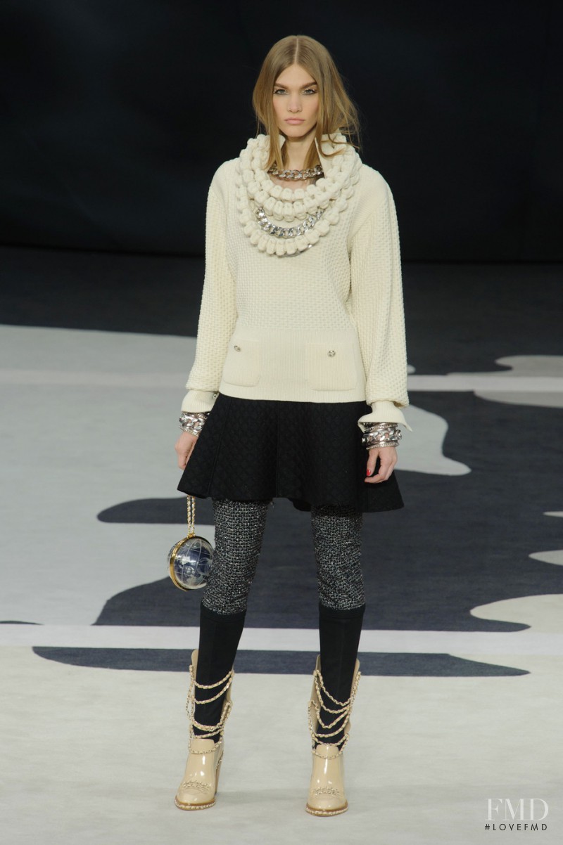 Irina Nikolaeva featured in  the Chanel fashion show for Autumn/Winter 2013