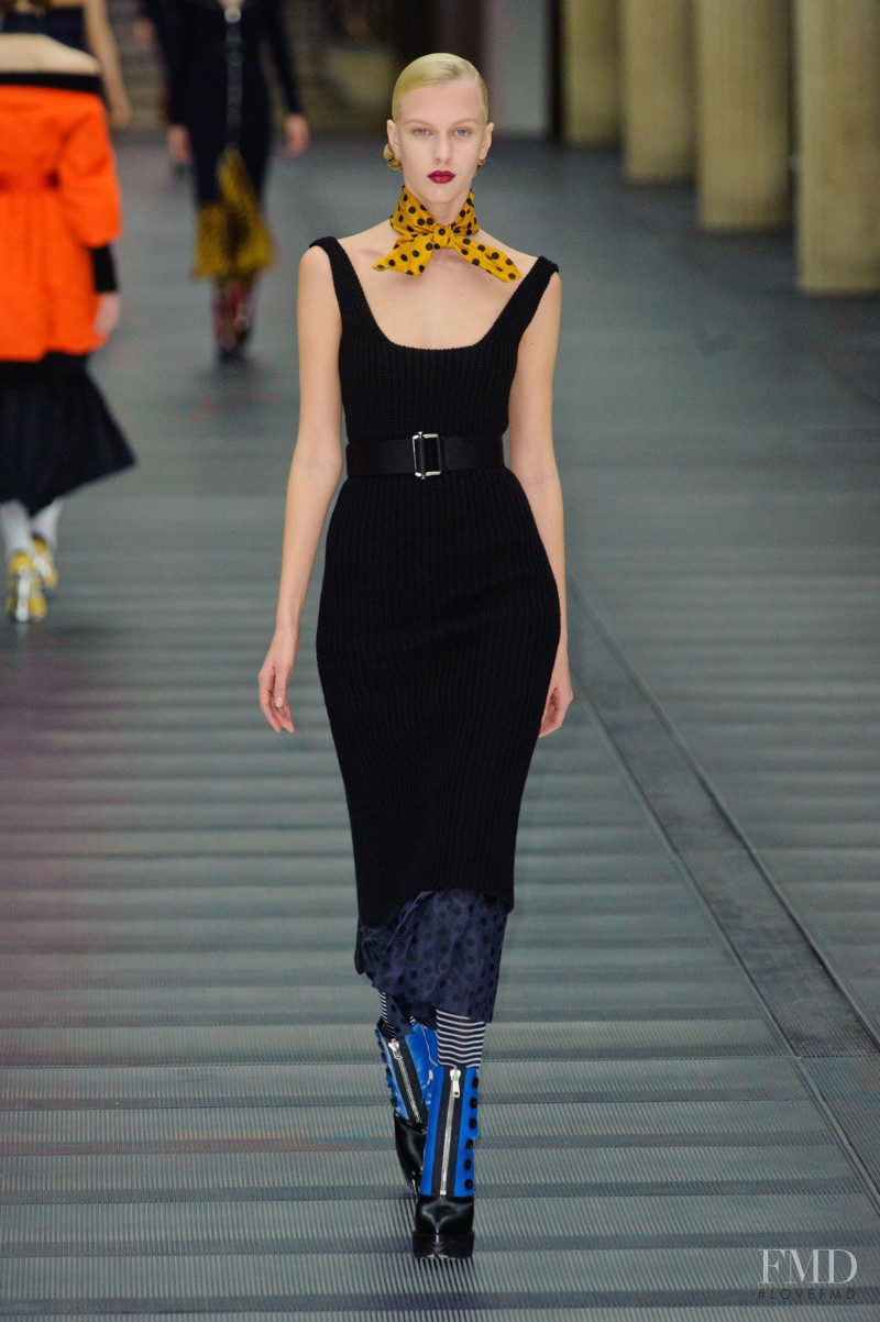 Juliana Schurig featured in  the Miu Miu fashion show for Autumn/Winter 2013