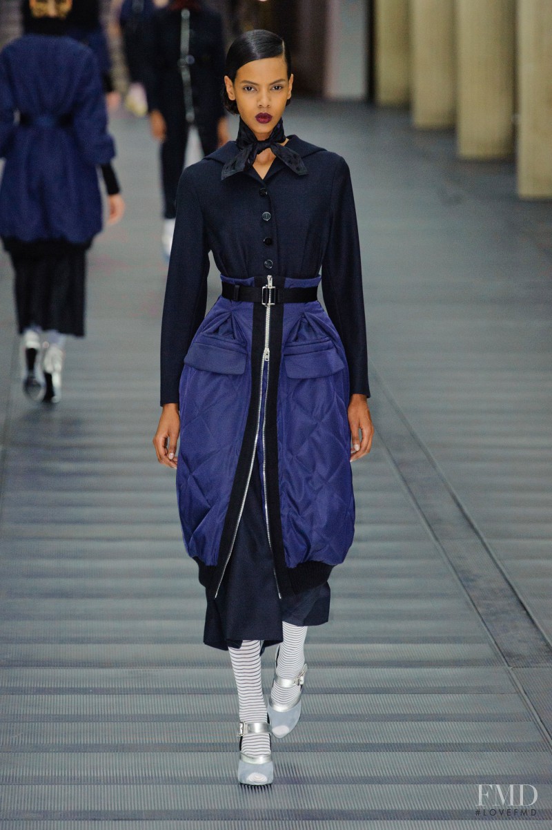 Grace Mahary featured in  the Miu Miu fashion show for Autumn/Winter 2013