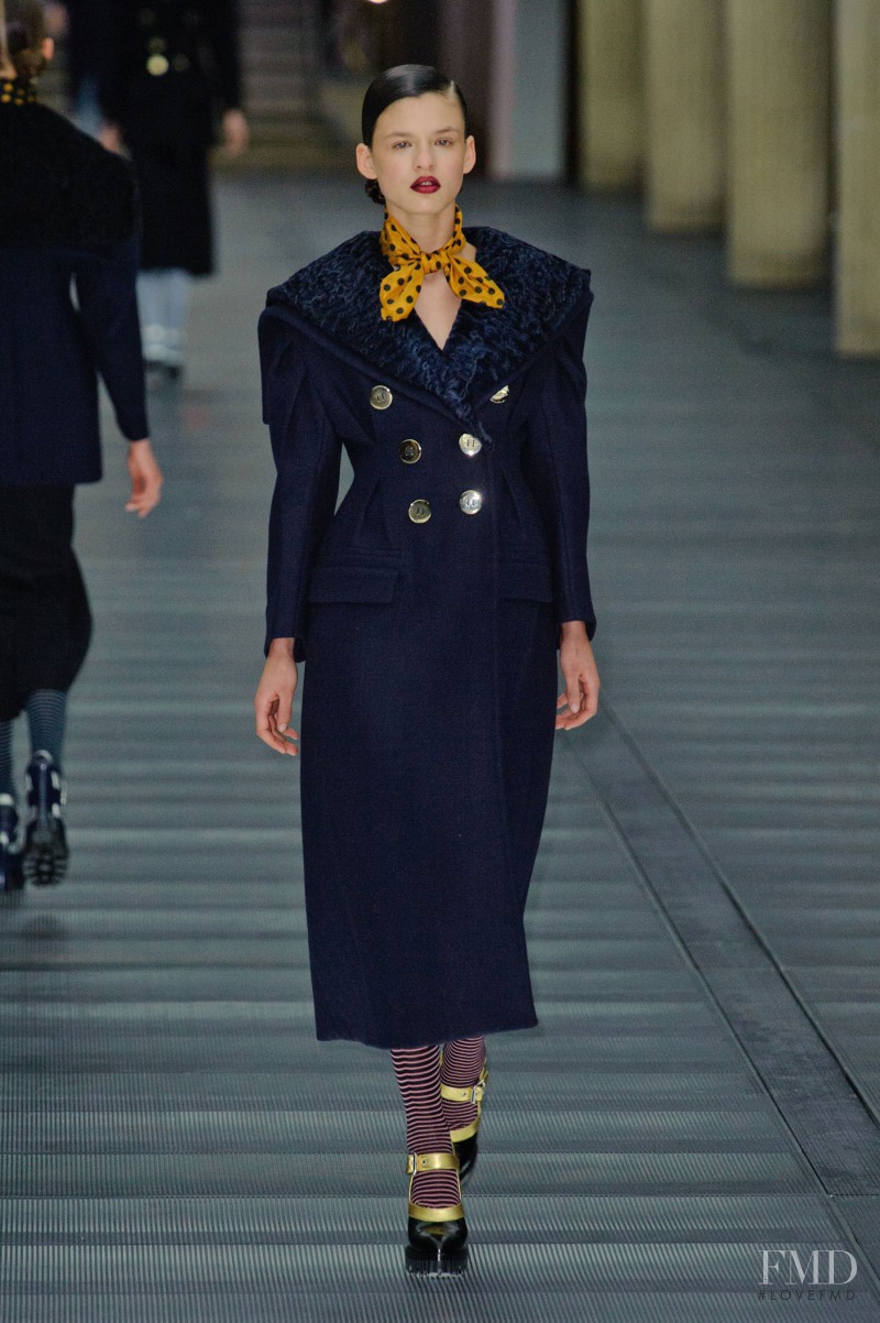Liza Schwab featured in  the Miu Miu fashion show for Autumn/Winter 2013