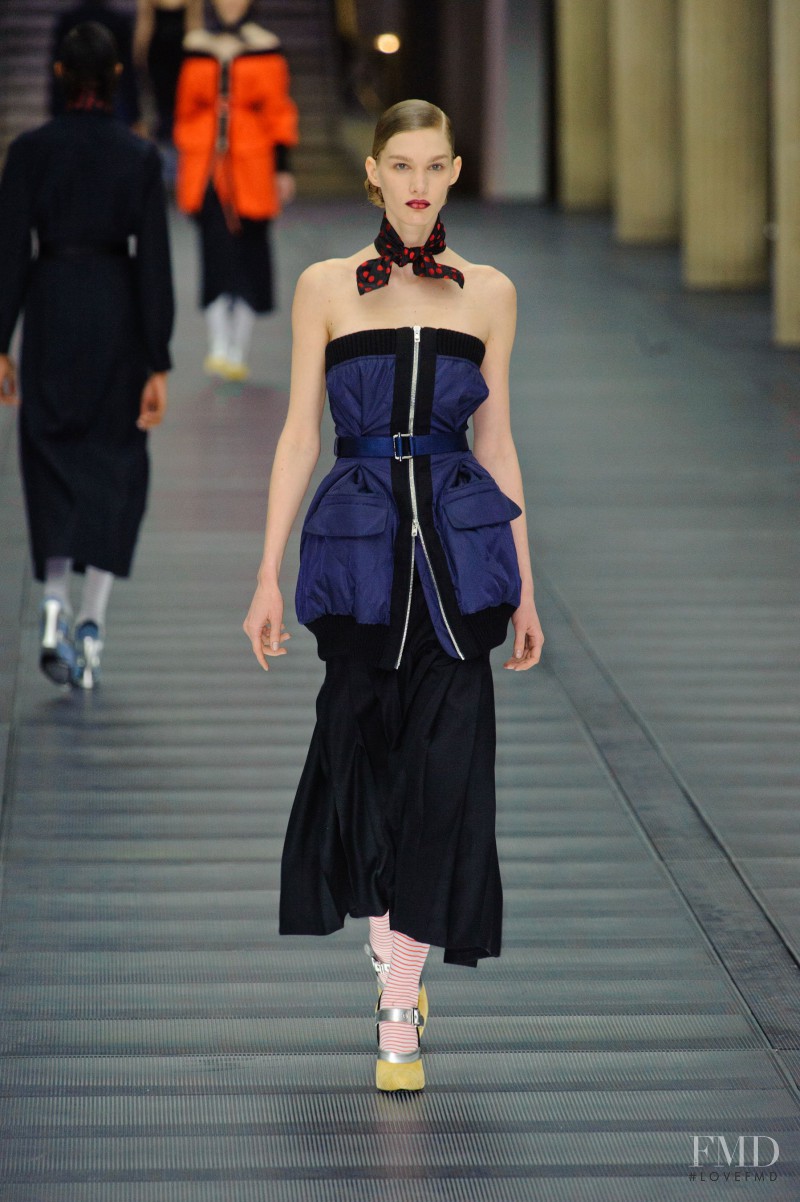 Irina Nikolaeva featured in  the Miu Miu fashion show for Autumn/Winter 2013