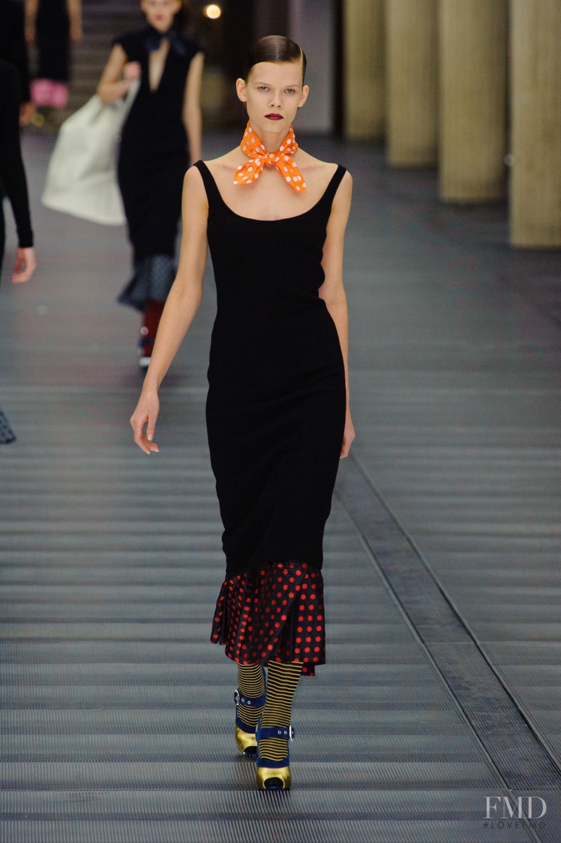 Irina Kravchenko featured in  the Miu Miu fashion show for Autumn/Winter 2013