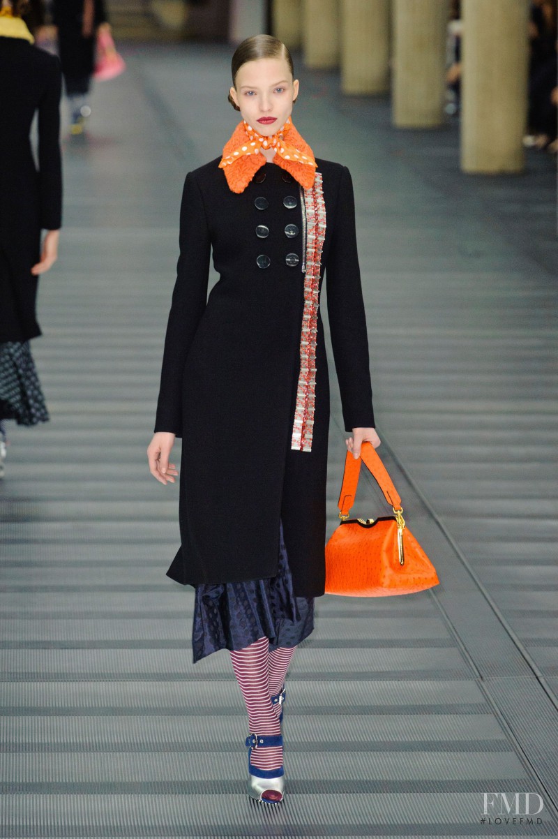 Sasha Luss featured in  the Miu Miu fashion show for Autumn/Winter 2013