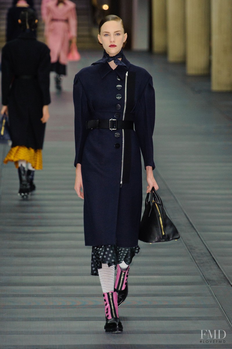 Nicole Pollard featured in  the Miu Miu fashion show for Autumn/Winter 2013