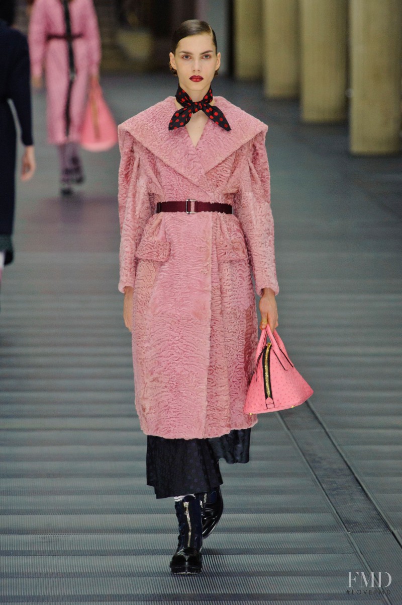 Elise Smidt featured in  the Miu Miu fashion show for Autumn/Winter 2013