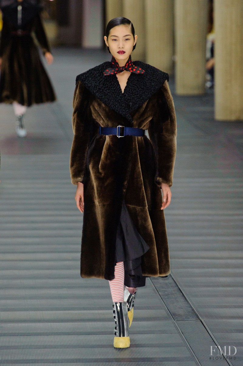 Chiharu Okunugi featured in  the Miu Miu fashion show for Autumn/Winter 2013