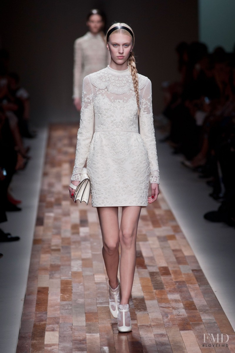 Juliana Schurig featured in  the Valentino fashion show for Autumn/Winter 2013