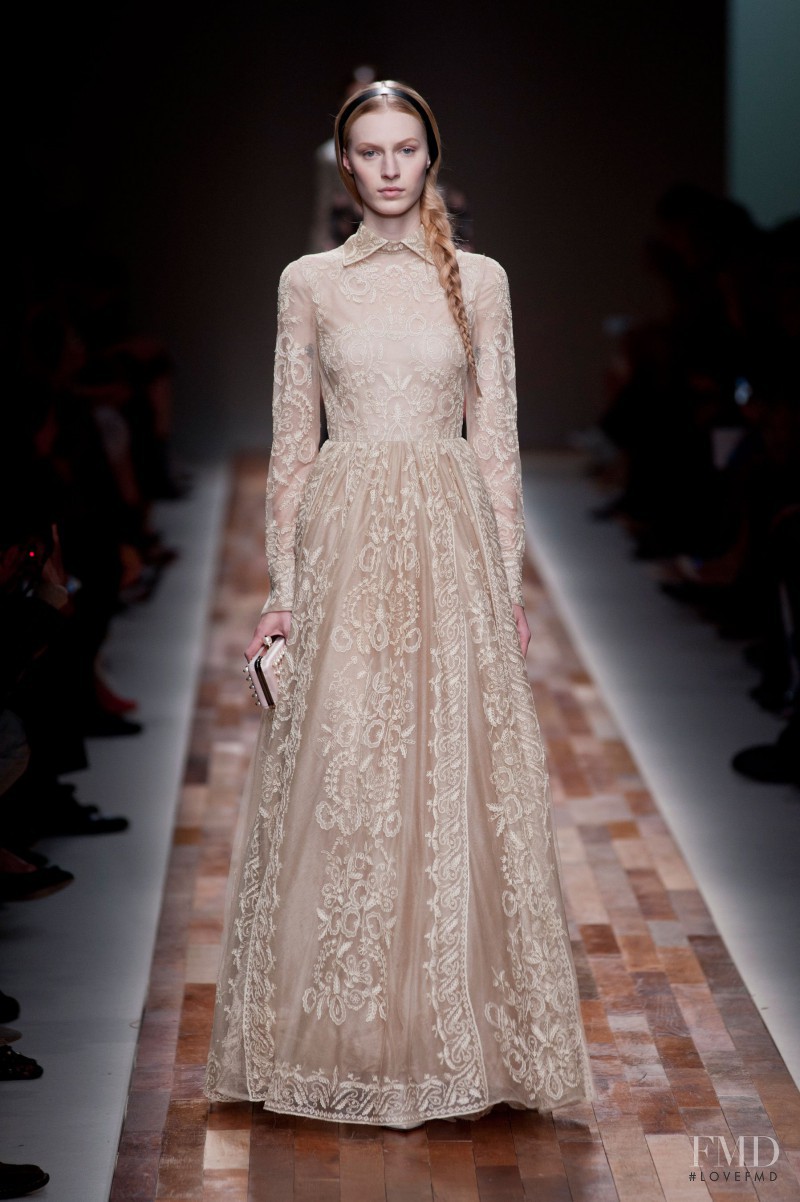 Julia Nobis featured in  the Valentino fashion show for Autumn/Winter 2013