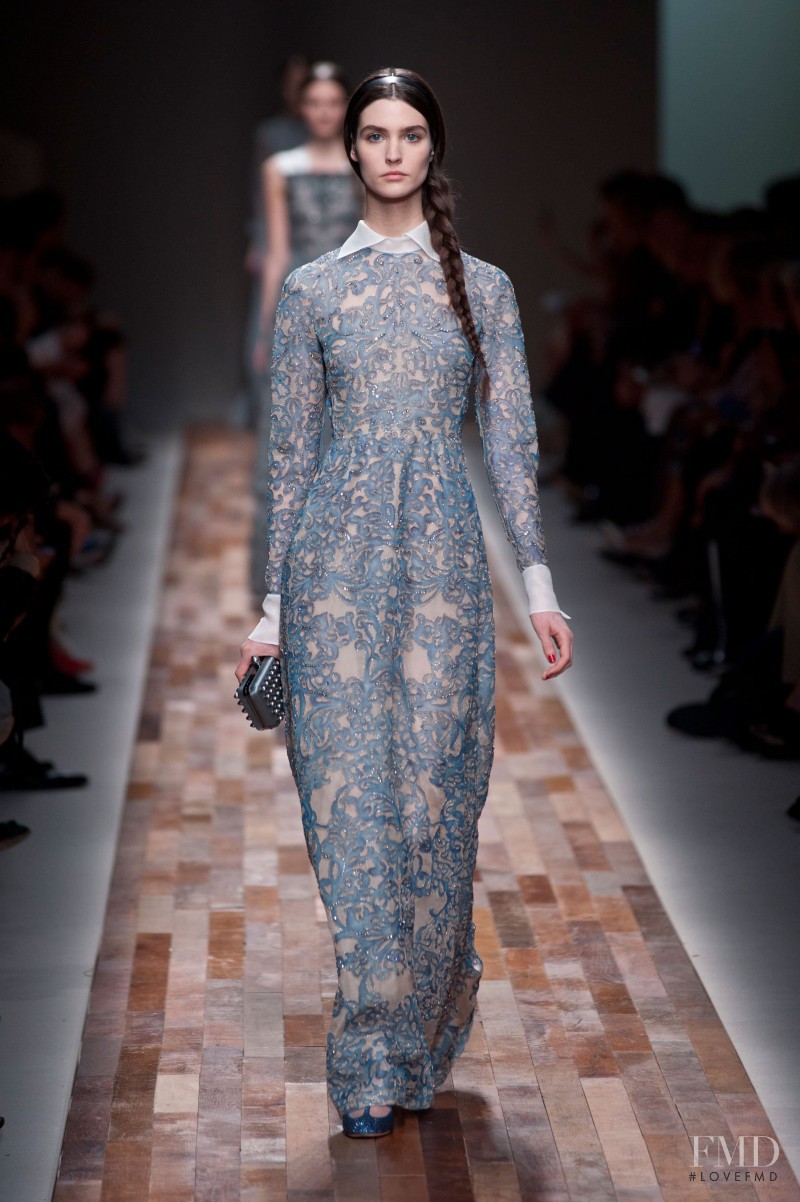 Manon Leloup featured in  the Valentino fashion show for Autumn/Winter 2013