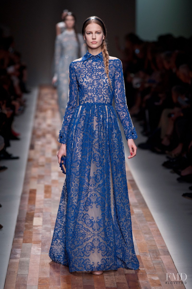 Elisabeth Erm featured in  the Valentino fashion show for Autumn/Winter 2013