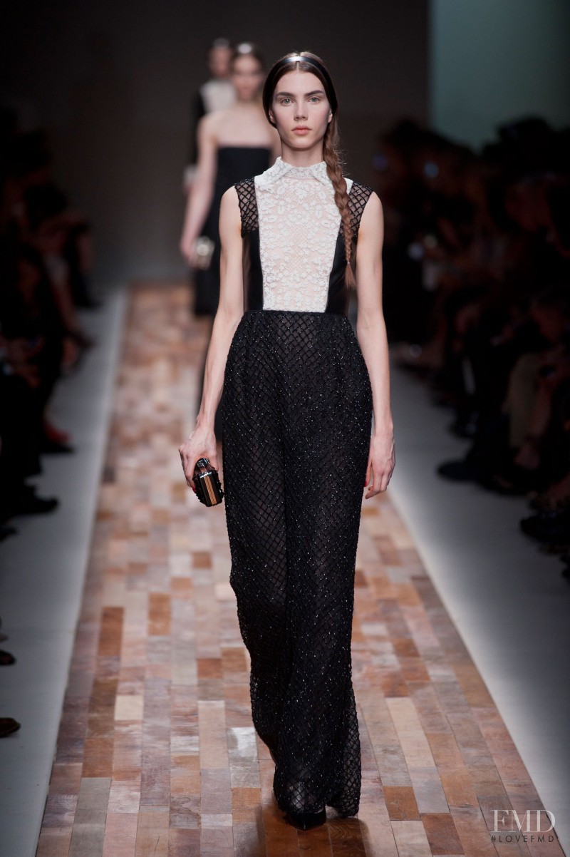 Elise Smidt featured in  the Valentino fashion show for Autumn/Winter 2013