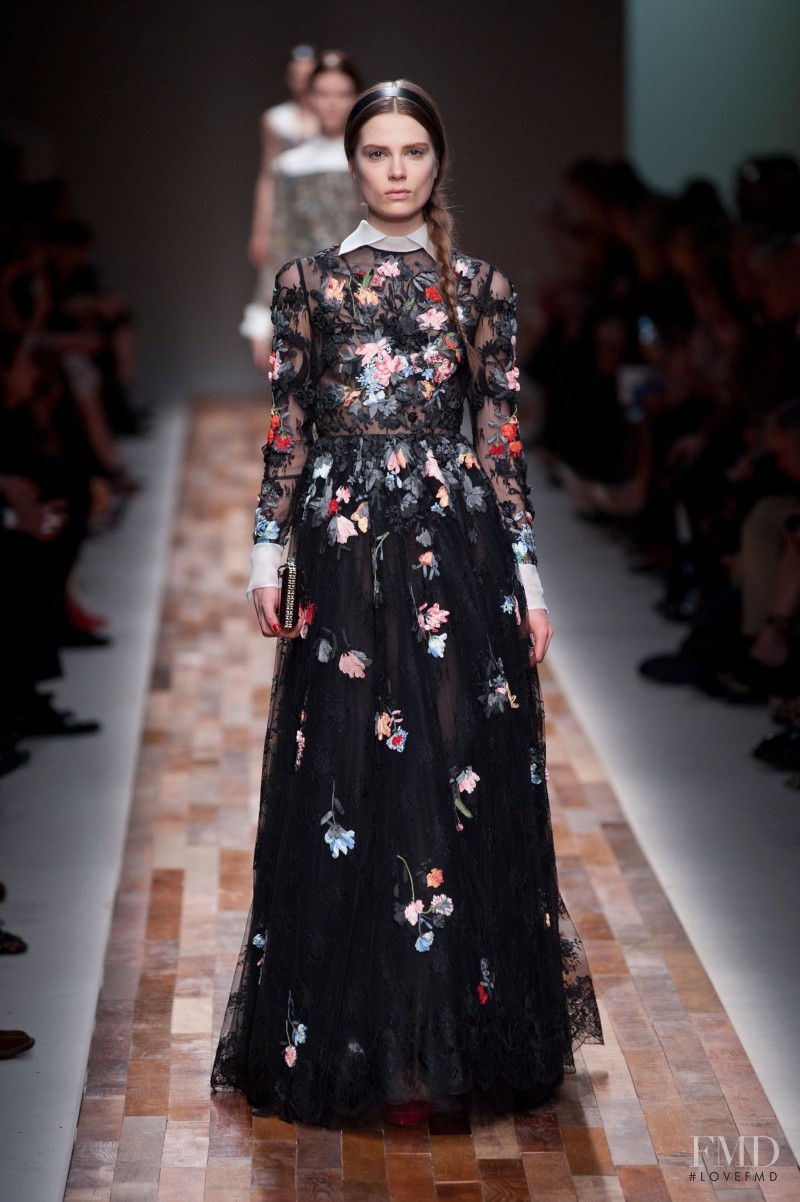 Caroline Brasch Nielsen featured in  the Valentino fashion show for Autumn/Winter 2013