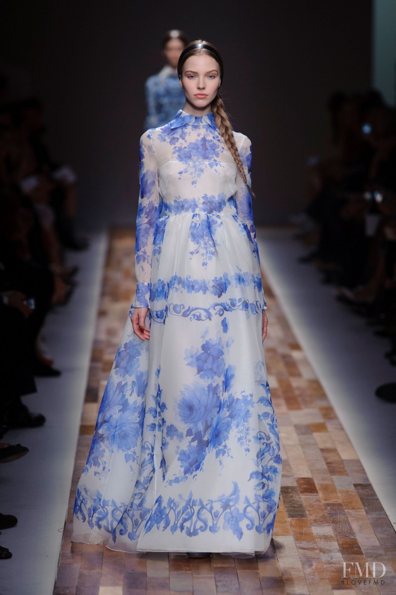 Sasha Luss featured in  the Valentino fashion show for Autumn/Winter 2013