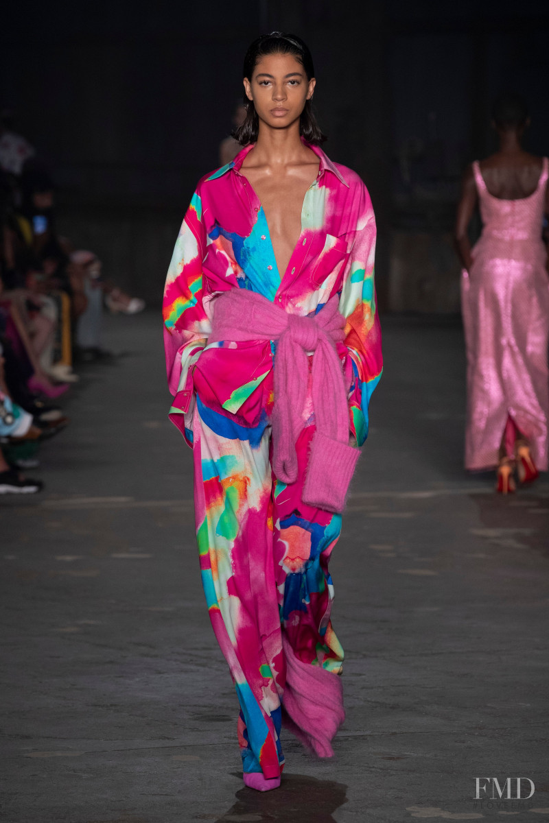 Rocio Marconi featured in  the Christopher John Rogers fashion show for Resort 2023