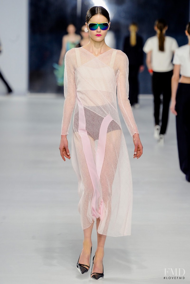 Daphne Velghe featured in  the Christian Dior fashion show for Cruise 2014