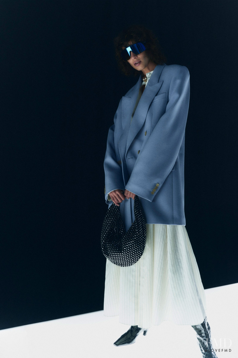 Mica Arganaraz featured in  the Khaite lookbook for Resort 2023