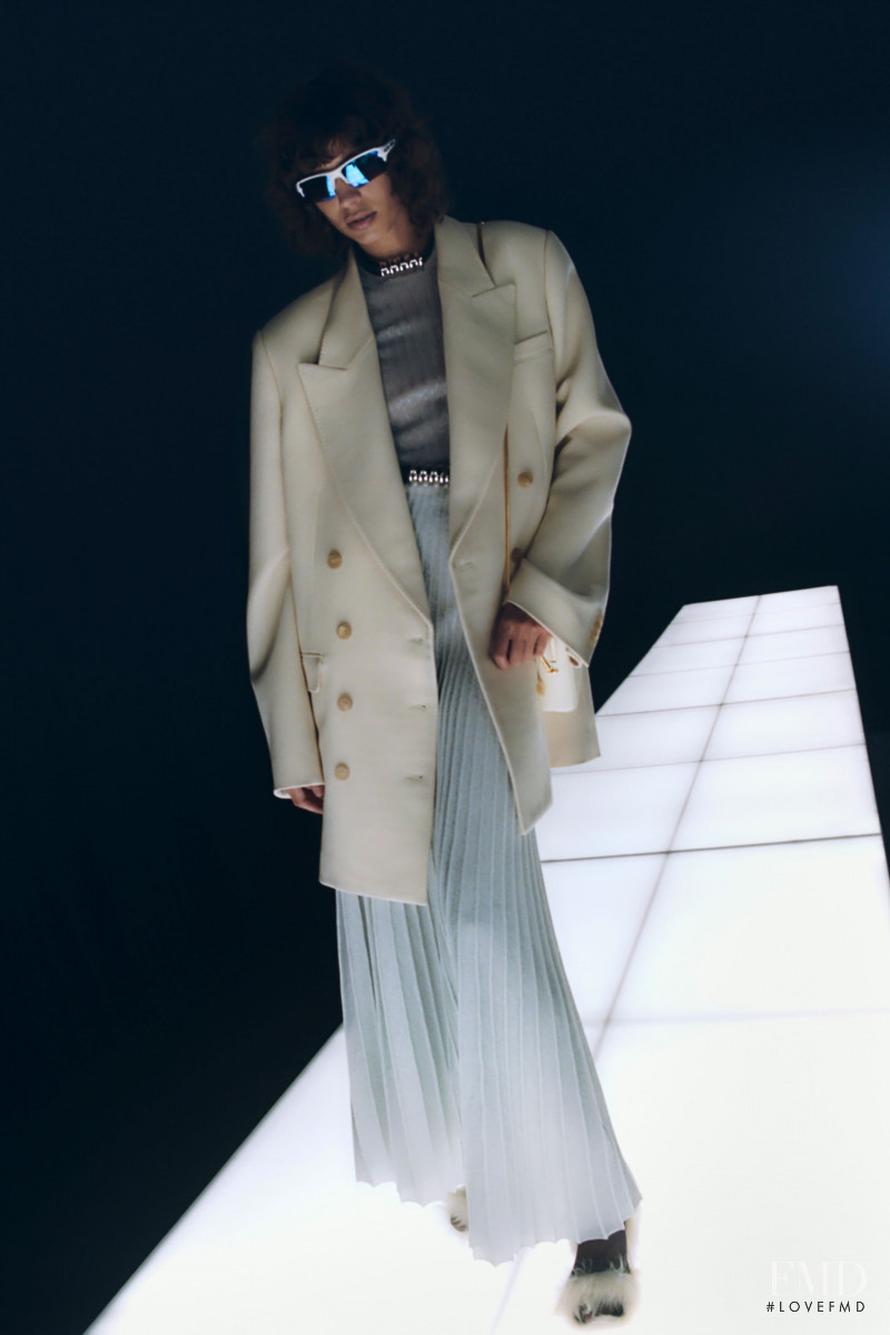 Mica Arganaraz featured in  the Khaite lookbook for Resort 2023