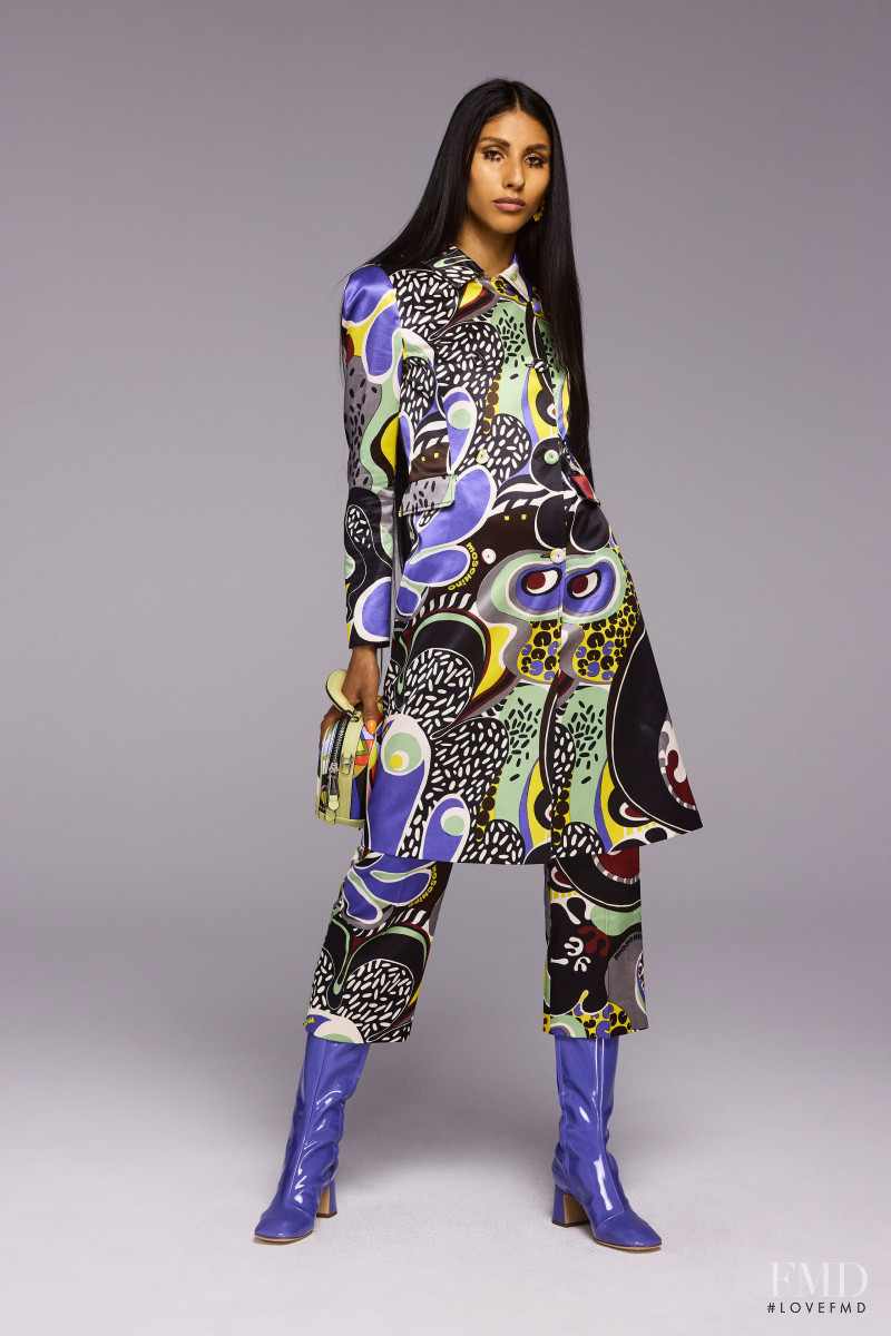 Valentine Alvarez featured in  the Moschino lookbook for Resort 2023