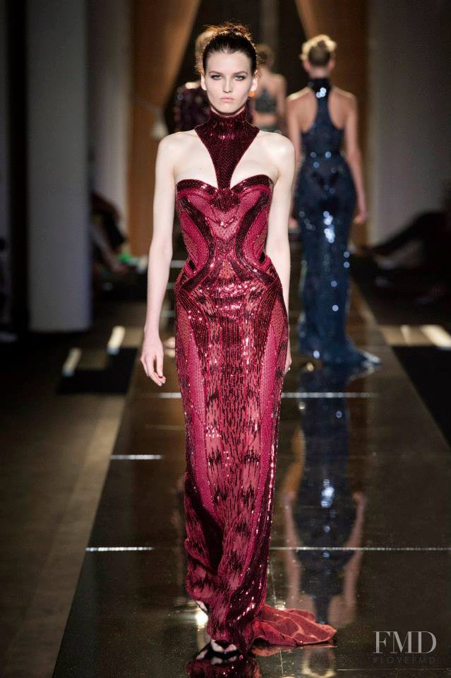 Katlin Aas featured in  the Atelier Versace fashion show for Autumn/Winter 2013