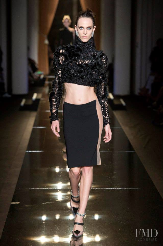 Aymeline Valade featured in  the Atelier Versace fashion show for Autumn/Winter 2013
