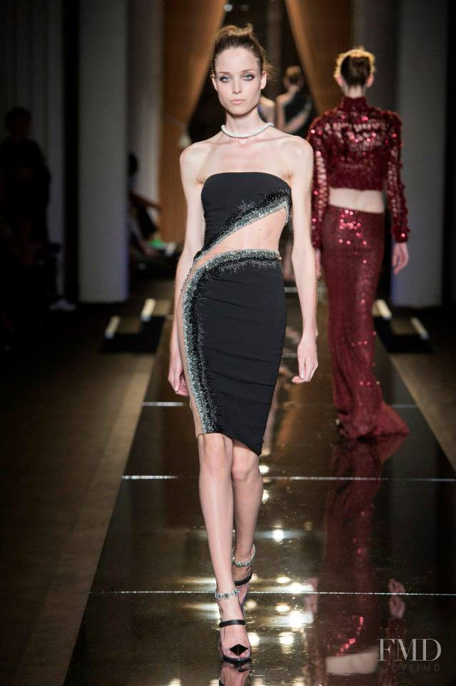 Tessa Bennenbroek featured in  the Atelier Versace fashion show for Autumn/Winter 2013