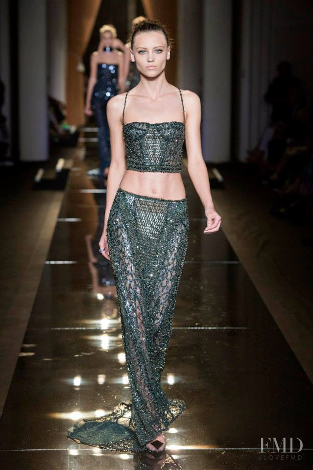 Mila Krasnoiarova featured in  the Atelier Versace fashion show for Autumn/Winter 2013