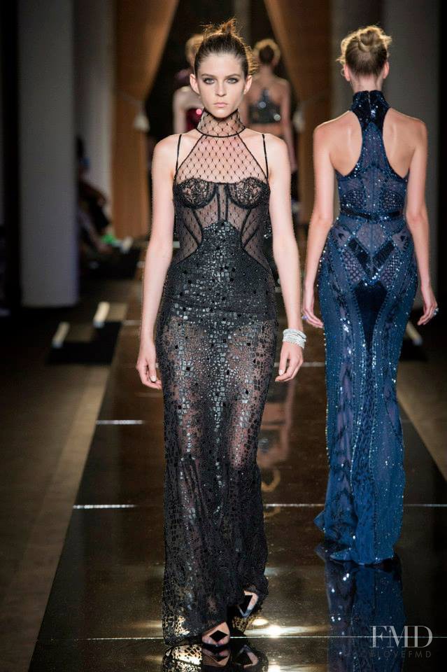 Kel Markey featured in  the Atelier Versace fashion show for Autumn/Winter 2013