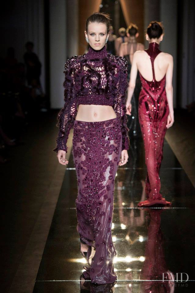 Kayley Chabot featured in  the Atelier Versace fashion show for Autumn/Winter 2013