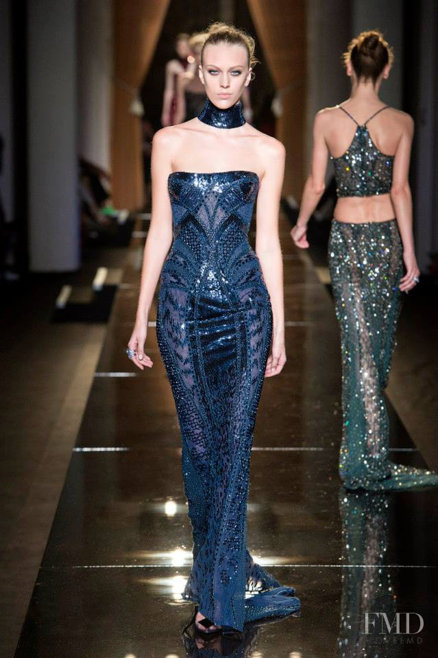 Juliana Schurig featured in  the Atelier Versace fashion show for Autumn/Winter 2013