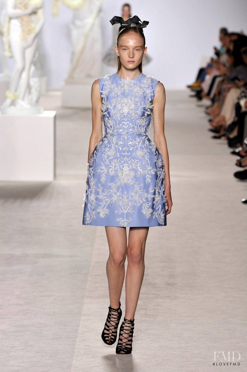 Maja Salamon featured in  the Giambattista Valli Haute Couture fashion show for Autumn/Winter 2013