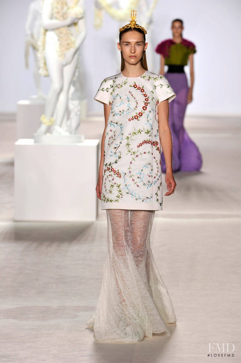 Manuela Frey featured in  the Giambattista Valli Haute Couture fashion show for Autumn/Winter 2013
