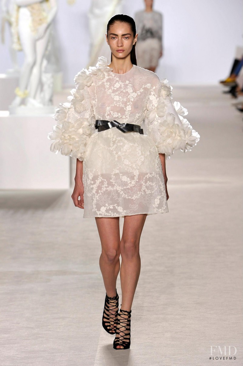 Marine Deleeuw featured in  the Giambattista Valli Haute Couture fashion show for Autumn/Winter 2013