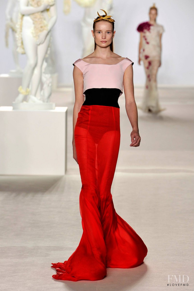 Maud Welzen featured in  the Giambattista Valli Haute Couture fashion show for Autumn/Winter 2013