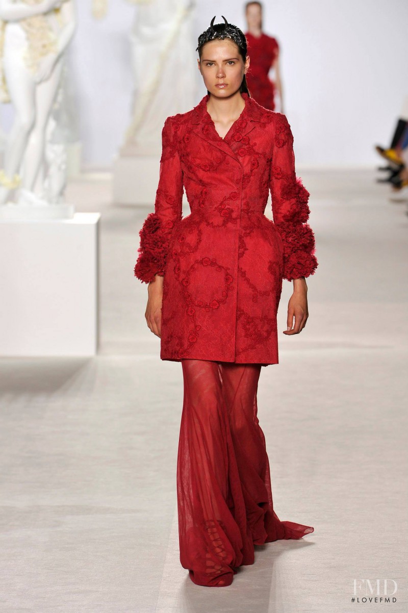 Caroline Brasch Nielsen featured in  the Giambattista Valli Haute Couture fashion show for Autumn/Winter 2013