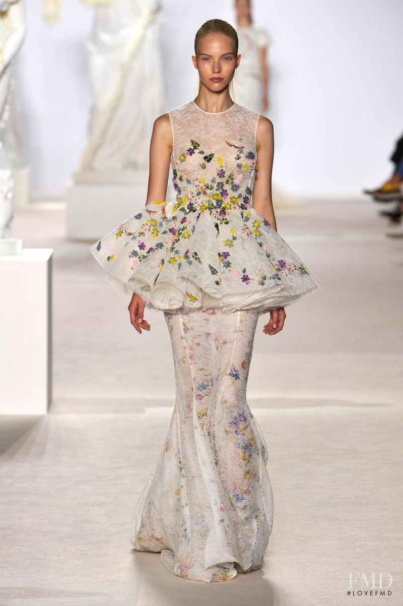 Sasha Luss featured in  the Giambattista Valli Haute Couture fashion show for Autumn/Winter 2013