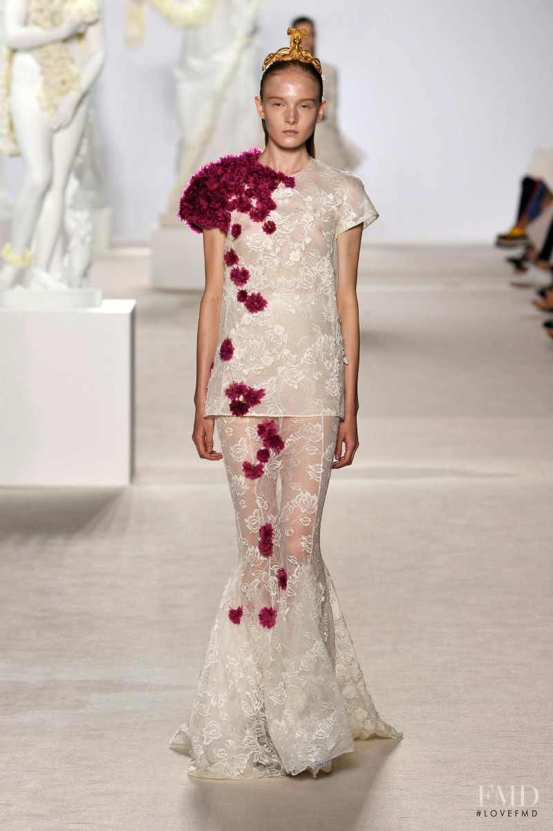 Maja Salamon featured in  the Giambattista Valli Haute Couture fashion show for Autumn/Winter 2013