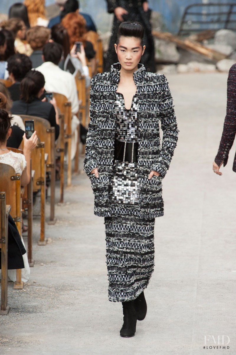 Chiharu Okunugi featured in  the Chanel Haute Couture fashion show for Autumn/Winter 2013