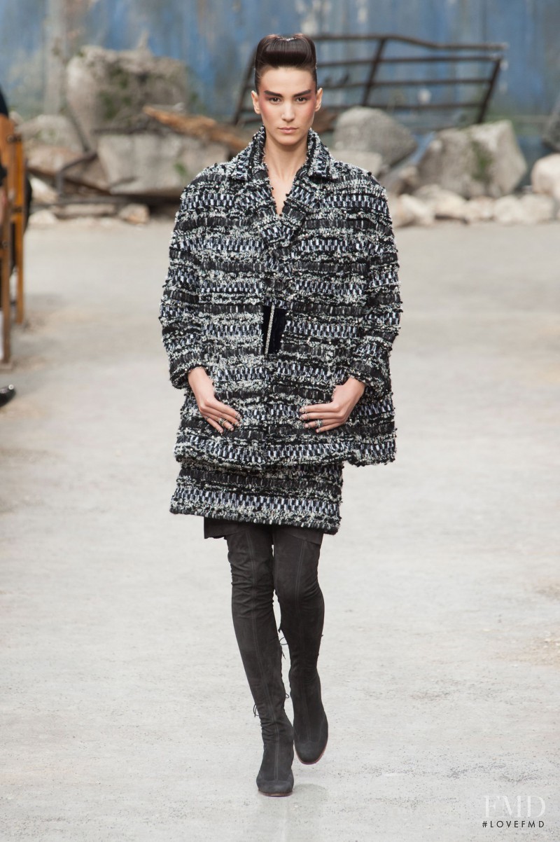 Mijo Mihaljcic featured in  the Chanel Haute Couture fashion show for Autumn/Winter 2013