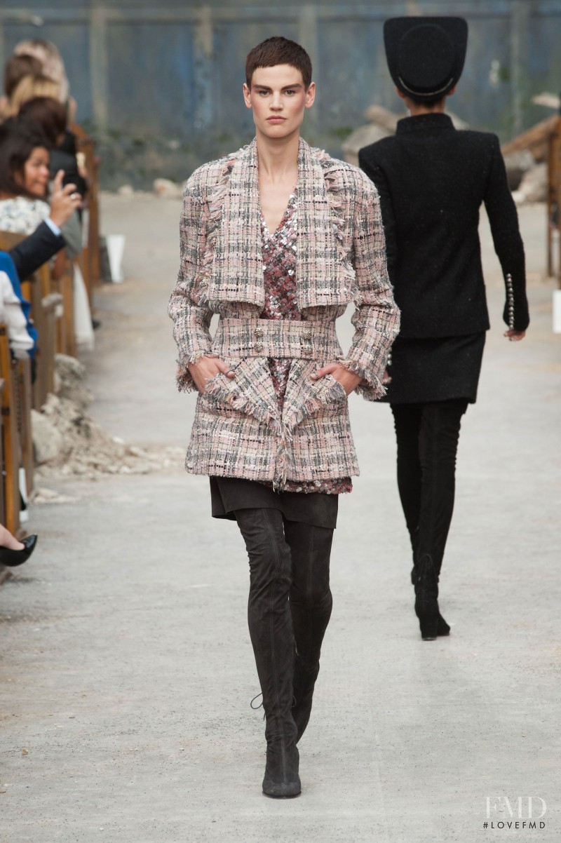 Saskia de Brauw featured in  the Chanel Haute Couture fashion show for Autumn/Winter 2013