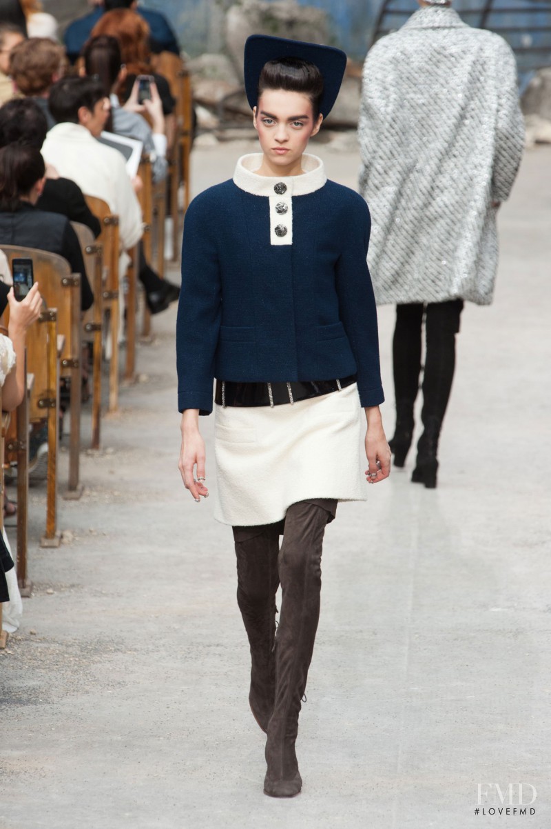 Magda Laguinge featured in  the Chanel Haute Couture fashion show for Autumn/Winter 2013