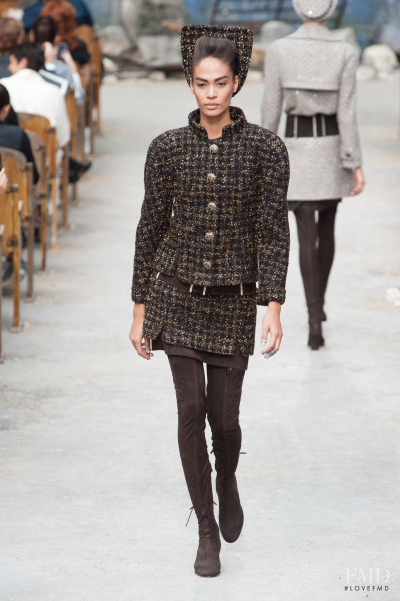 Joan Smalls featured in  the Chanel Haute Couture fashion show for Autumn/Winter 2013