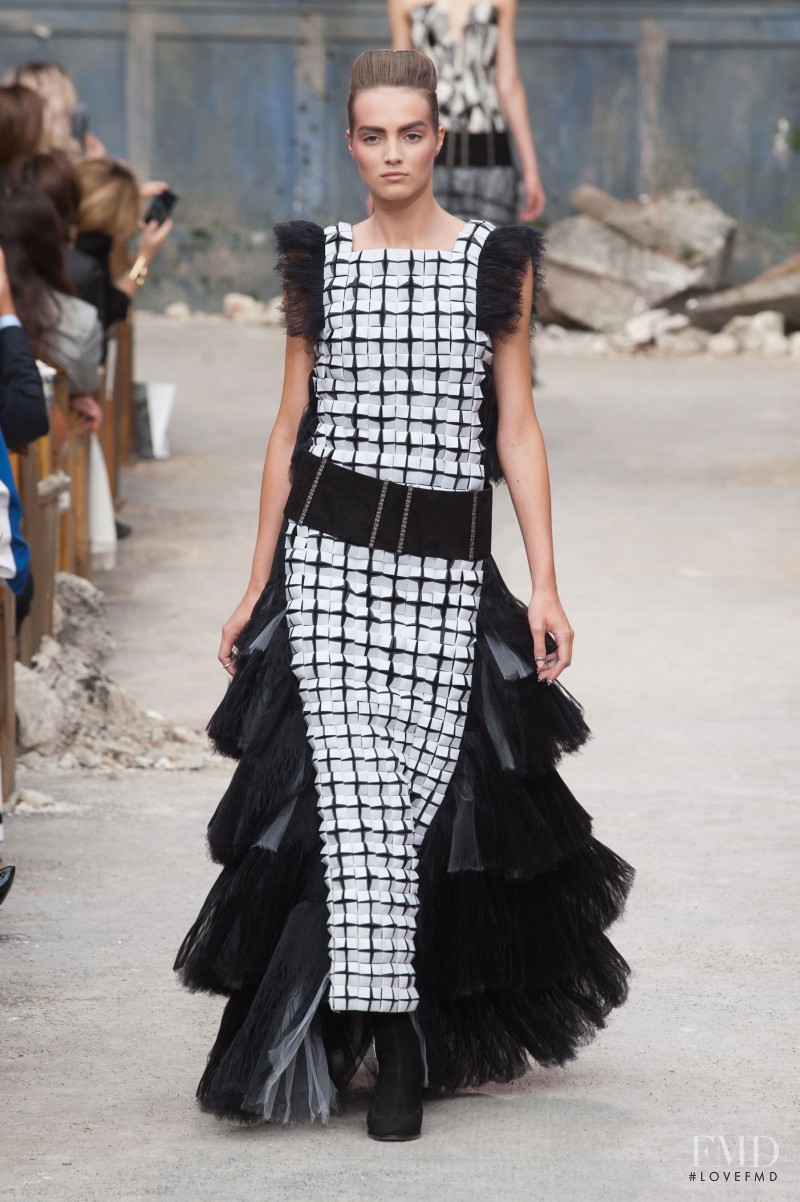 Agne Konciute featured in  the Chanel Haute Couture fashion show for Autumn/Winter 2013